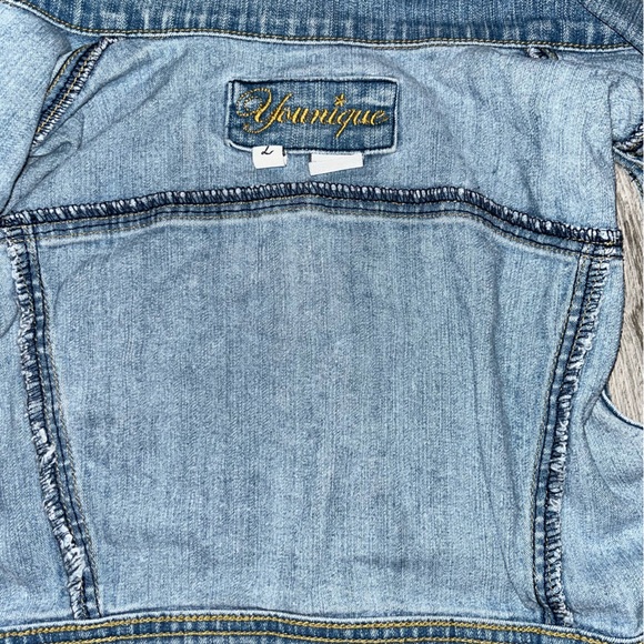 Younique Light Blue Denim Sleeveless jacket vest - Picture 2 of 3